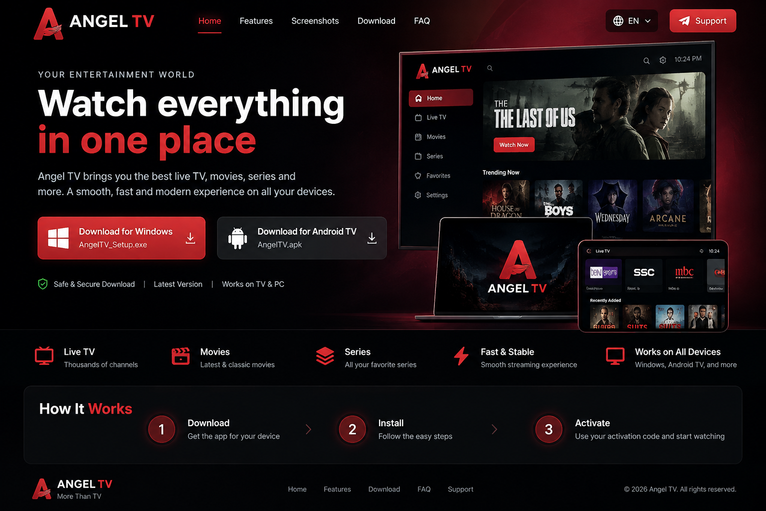Angel TV app preview